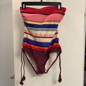 Kate Spade Colorful Striped One Piece Swimsuit